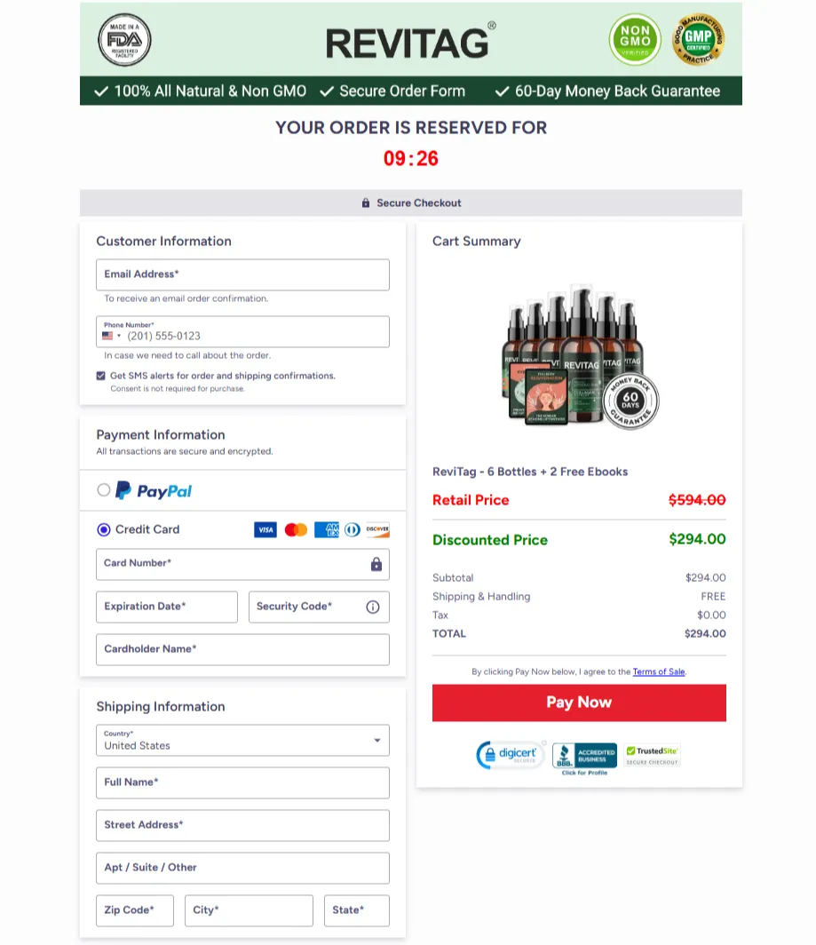 revitag order